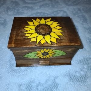 Handcrafted Sunflower Jewelry Box